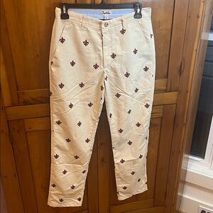 Louisiana Lafayette Ragin Cajuns Pants with Red Fleur-de-lis Designs